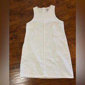 J. Crew Scoopneck dress white in cotton light Jean material size 12 “Reimagined”